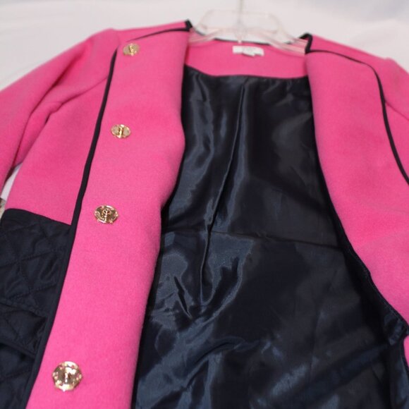 Crown & Ivy Pink and Navy Fleece Jacket - Picture 12 of 16